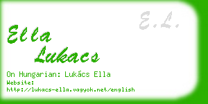 ella lukacs business card