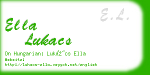 ella lukacs business card